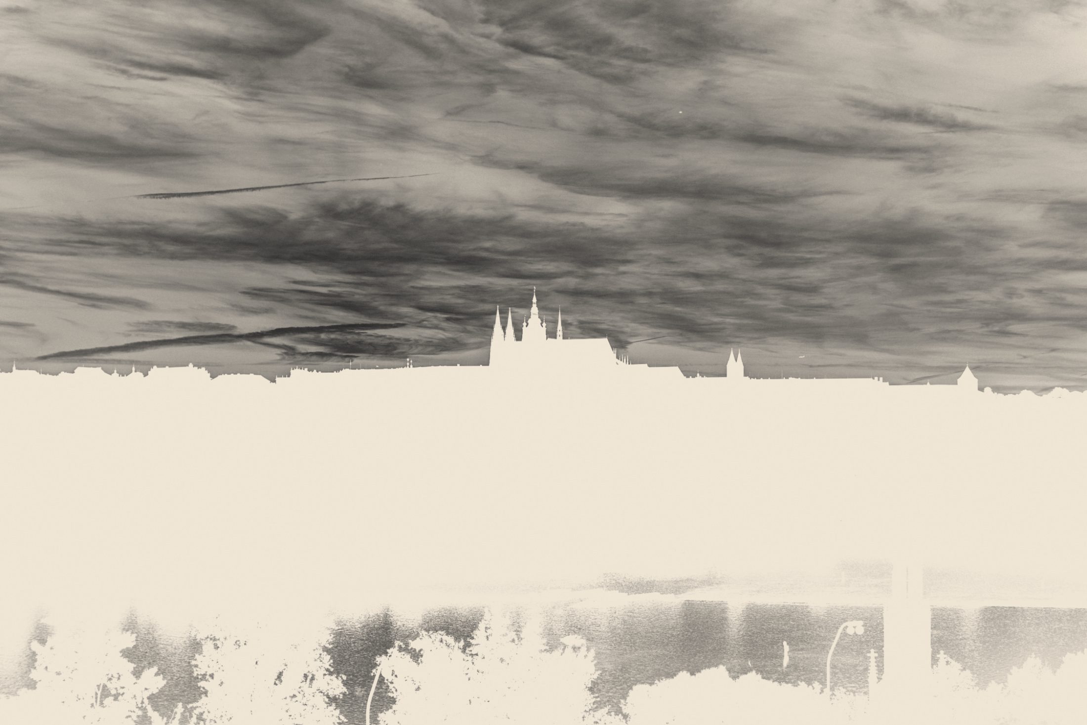 Prague rooftops in summer